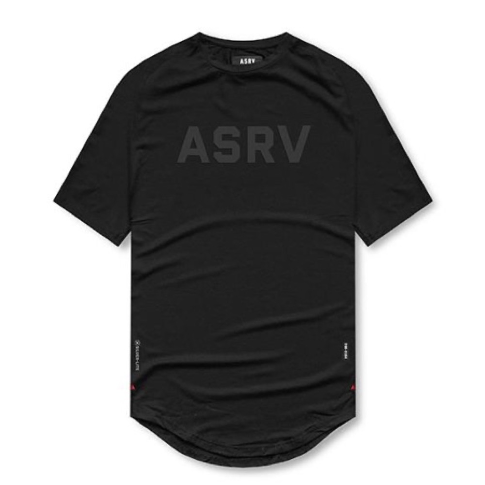 DSG-0164. SILVER-LITE® ESTABLISHED "ASRV" TEE - BLACK SIZE M